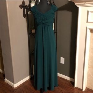 Hunter green bridesmaid dress